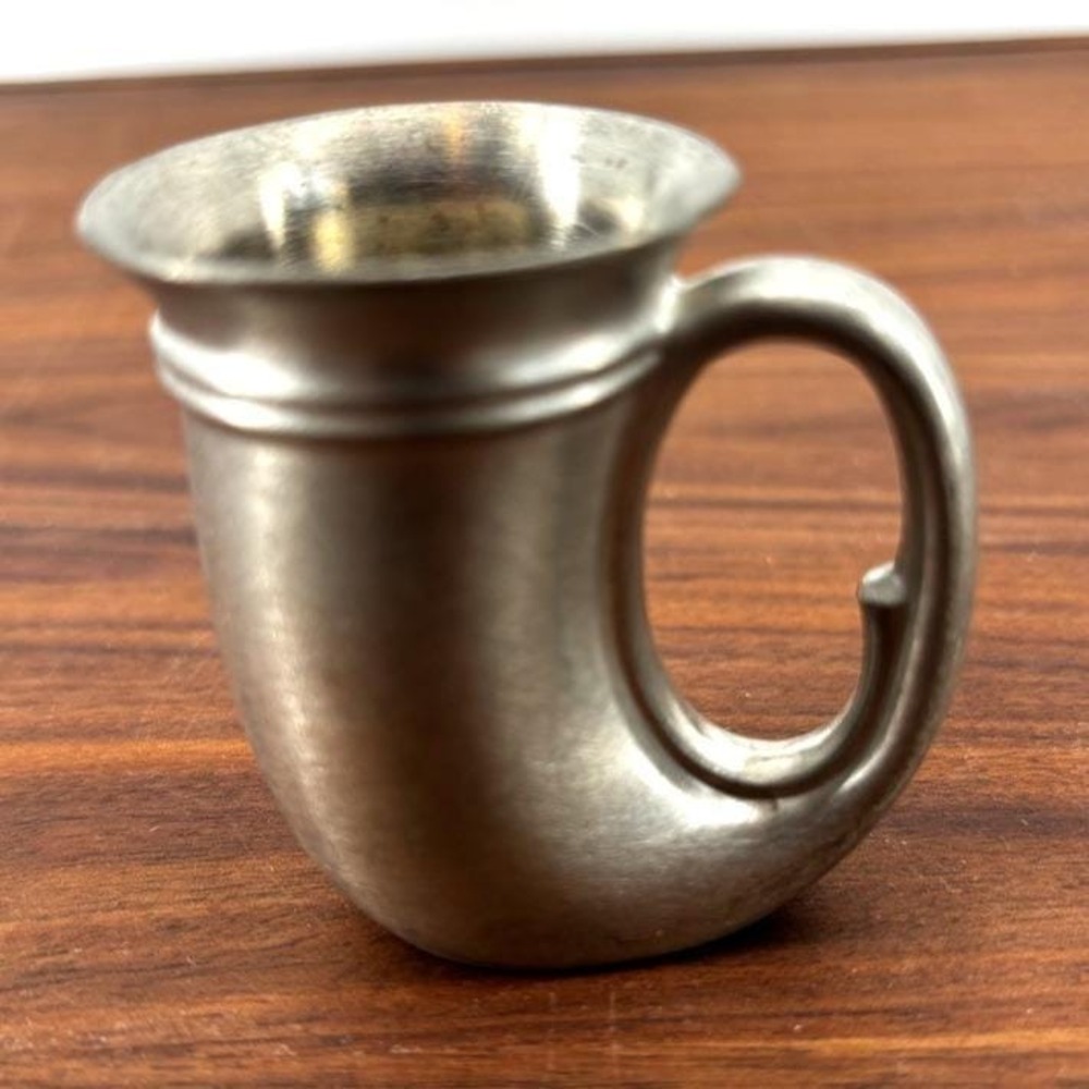 Vintage Zinn Quist W Germany Pewter Miniature Tankard Mug Shot Cup Tavern Stein
